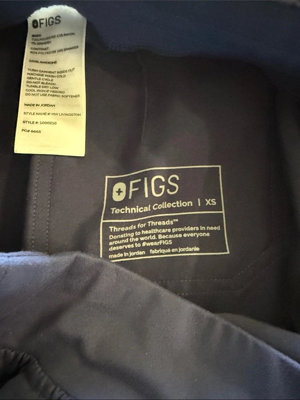 Figs Navy High waisted Livingston Scrub Pants